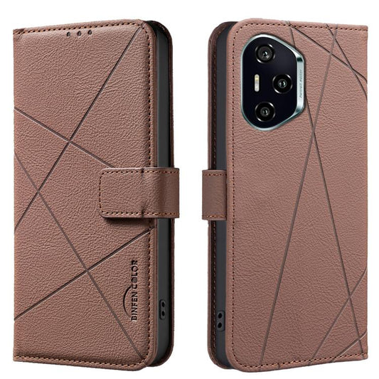 Geometric Pattern RFID Leather Phone Case, For Honor 300 Pro 5G / 300 Ultra 5G, For Honor 300, For Honor X5B, For Honor X7C / 200 Smart  