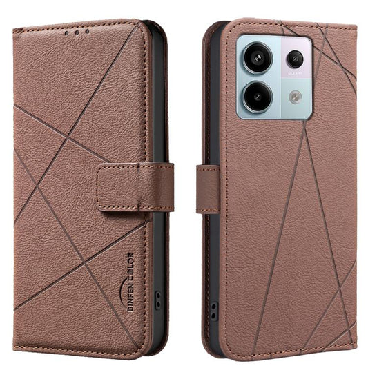 Geometric Pattern RFID Leather Phone Case, For Redmi 12 4G, For Redmi Note 12 Turbo, For Redmi Note 11 / 11S / 12S 6.43inch, For Redmi Note 12 4G  