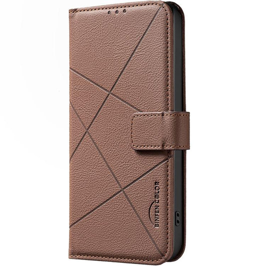 Geometric Pattern RFID Leather Phone Case, For Redmi K90/Poco F8 Pro, For Redmi 15C 5G / 4G EU 173mm, For Redmi 15 5G Global / 15 4G SEA 169.5mm, For Redmi Turbo 4 Pro  