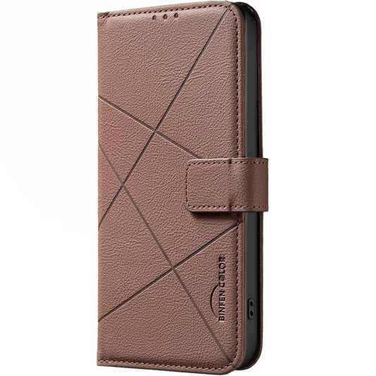 Geometric Pattern RFID Leather Phone Case, For Redmi K90 Max 5G, For Redmi A7 Pro 171mm / Poco C85x 5G, For Redmi 15a 5G, For Redmi Tubo 5 Max / Poco X8 Pro Max  