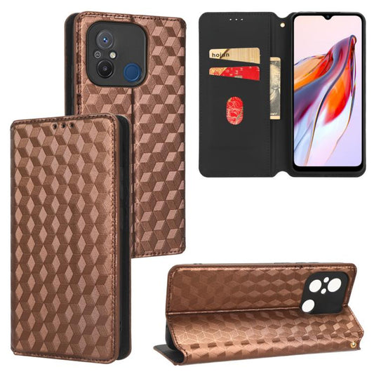 Cubic Grid Texture Flip Leather Phone Case, For Redmi Note 12 5G Global, For Redmi 12C / 11A 4G, For Redmi K60 / K60 Pro, For Redmi K60E  