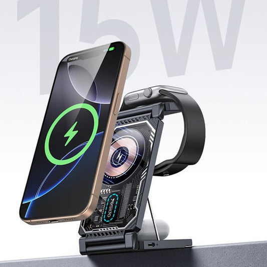 Yesido DS25 3-in-1 Foldable Magnetic Wireless Charging Station, DS25  