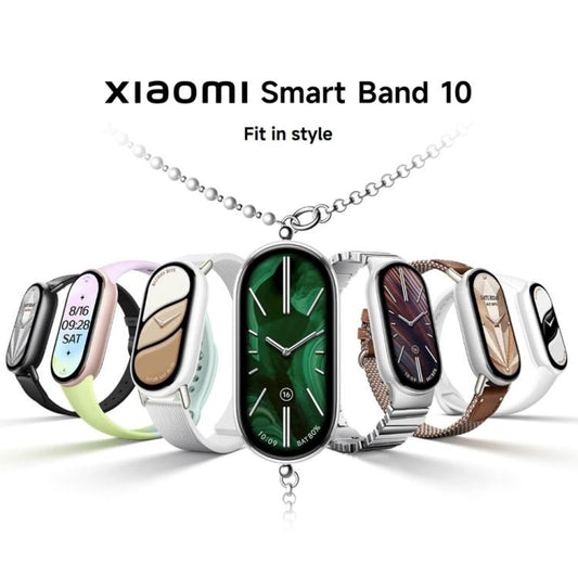 Original Xiaomi Smart Band 10, 1.72 inch AMOLED Screen 5ATM Waterproof Smart Watch, Support Blood Oxygen / Heart Rate Monitor, Smart Band 10 Black, Smart Band 10 Silver, Smart Band 10 Pink Gold  