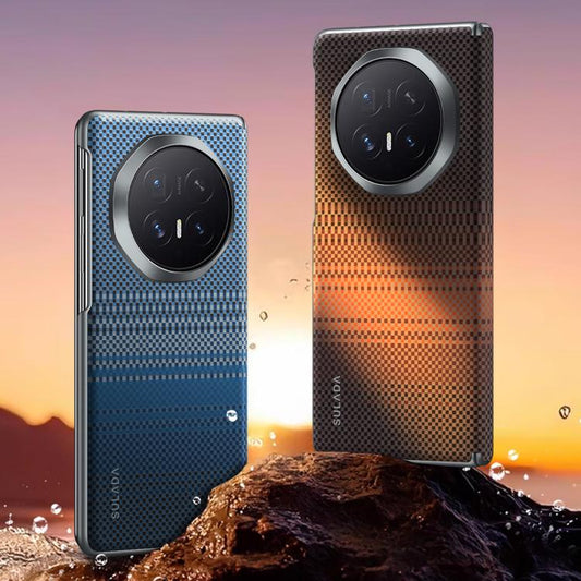 SULADA Kevlar Woven Texture Magnetic Leather Phone Case, For Honor Magic V6, For Honor Magic V5  