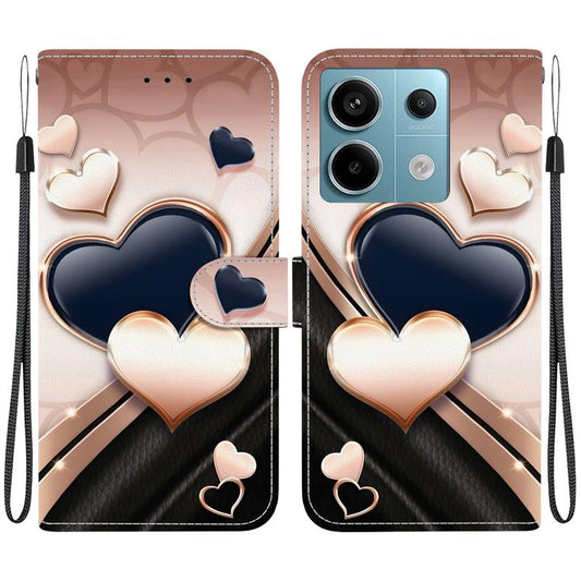 Crystal Texture Colored Drawing Leather Phone Case, For Redmi Note 13 Pro 5G / Xiaomi Poco X6, For Redmi Note 13 5G  