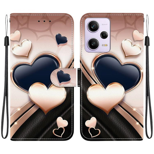 Crystal Texture Colored Drawing Leather Phone Case, For Redmi Note 12 Pro 5G Global / Speed, For Redmi Note 12 5G Global / Xiaomi Poco X5  