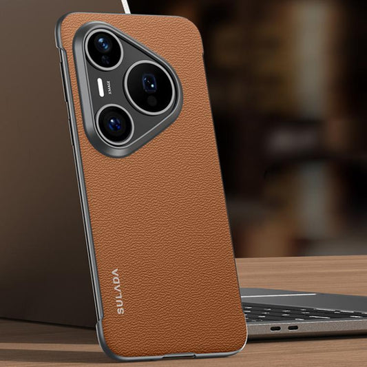 SULADA Frameless Top Layer Cowhide Leather PC Phone Case, For Huawei Pura 90 Pro Max 5G, For Huawei Pura 90 Pro 5G, For Huawei Mate 80 Pro Max, For Huawei Mate 80 / Mate 80 Pro, For Huawei Pura 80 Ultra 5G, For Huawei Pura 80 Pro / Pura 80 Pro+ 5G     ...  