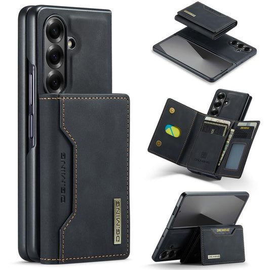 DG.MING M2 Series 3-Fold Multi Card Bag hybrid Magnetic Phone Case with Long Lanyard, For Galaxy Z Fold7 5G, For Samsung Galaxy Z Flip7 5G