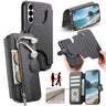 Twill Fabric MagSafe RFID Anti-theft Zipper Wallet Leather Phone Case, For Galaxy S26+ 5G, For Galaxy S26 Ultra 5G, For Galaxy S25 Edge 5G, For Galaxy S25 5G  