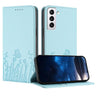 Tulips Butterfly Pattern Magnetic Vegan Leather Phone Case, For Samsung Galaxy S21 Ultra 5G, For Samsung Galaxy Note20 Ultra  