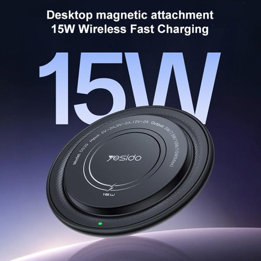 Yesido DS39 15W Desktop Pad Magnetic Wireless Charger, DS39  
