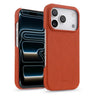 melkco Litchi Texture Magnetic Half Coverage Genuine Leather Phone Case, For iPhone 17, For iPhone Air, For iPhone 16 Pro Max  