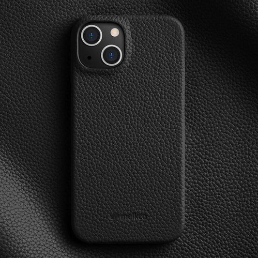 melkco Litchi Texture Magnetic Half Coverage Genuine Leather Phone Case, For iPhone 14 Pro, For iPhone 14 Pro Max  