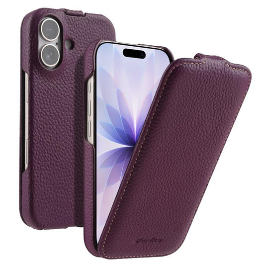 melkco Litchi Texture Vertical Flip Magnetic Genuine Leather Phone Case, For iPhone 17, For iPhone Air  