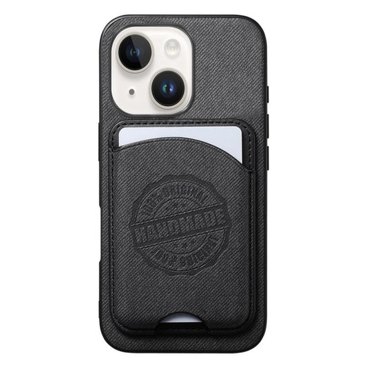 Twill Texture Vegan Leather Magnetic Phone Cover with Detachable Card Holder, For iPhone 15, For iPhone 14 Plus, For iPhone 14  