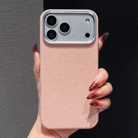 Wool Linen Fabric Full Coverage Magnetic Phone Case, For iPhone 17 Pro Max, For iPhone 17 Pro, For iPhone 17, For iPhone Air  