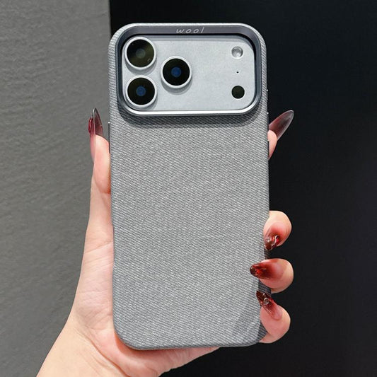 Wool Linen Fabric Full Coverage Magnetic Phone Case, For iPhone 17 Pro Max, For iPhone 17 Pro, For iPhone 17, For iPhone Air  
