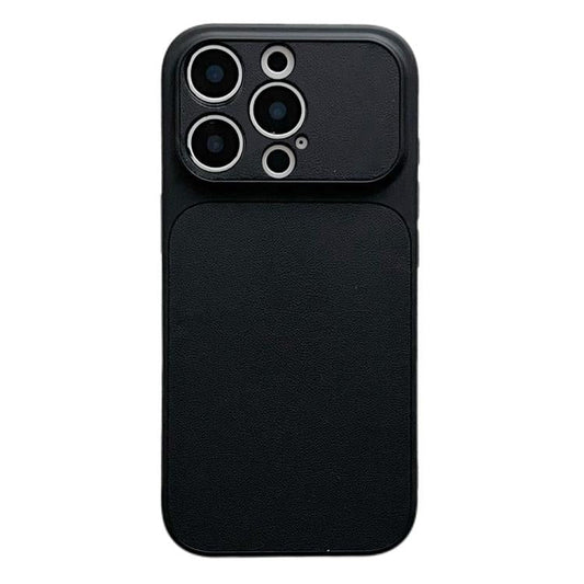 Leather Textured Large Window Full Coverage Phone Case, For iPhone 15 Pro Max, For iPhone 15 Pro, For iPhone 15  