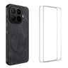 WANLONFENG Nappa Texture Magnetic Phone Case with 2pcs Screen Films, For Xiaomi 17T Pro 5G, For Xiaomi 17T 5G, For Xiaomi 17 Ultra, For Xiaomi 17 Pro Max, For Xiaomi 17 Pro, For Xiaomi 17  