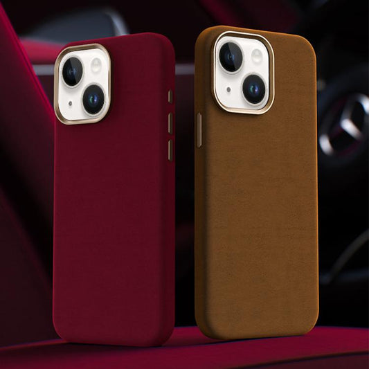Ottilan Series Full Coverage Magnetic Microfiber Leather PC Phone Case, For iPhone 15 Plus / 14 Plus, For iPhone 15, For iPhone 14 / 13  