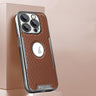 Palida Y7 Electroplated Carbon Fiber Texture Lens Film Phone Case, For iPhone 15 Pro, For iPhone 15, For iPhone 14, For iPhone 14 Pro  