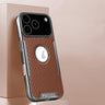 Palida Y7 Electroplated Carbon Fiber Texture Lens Film Phone Case, For iPhone 17 Pro Max, For iPhone 17 Pro, For iPhone 17, For iPhone Air  