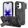 Slid Camera Shield Invisible Holder PC Hybrid TPU Phone Case, For iPhone 16 Pro  