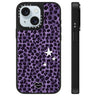 Stars Leopard Series Pattern Mirror Phone Case, For iPhone 15 Plus, For iPhone 15  