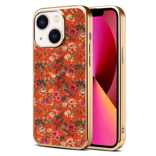 Denior Peony Series Electroplated Magnetic Phone Case, For iPhone 14 / 13, For iPhone 14 Pro, For iPhone 14 Pro Max, For iPhone 13 Pro Max, For iPhone 13 Pro  