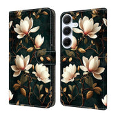 Crystal-Like Painted Vegan Leather Phone Case, For Galaxy A35 5G  