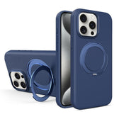 Liquid Silicone Magnetic Phone Case with Rotating Stand, For iPhone 15 Pro Max, For iPhone 15 Pro, For iPhone 15  