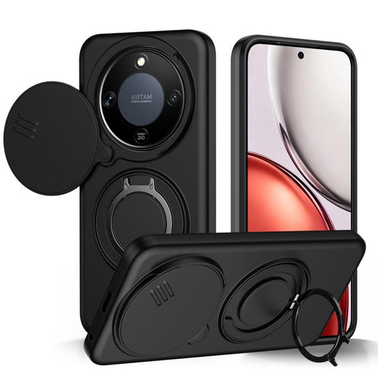 Camera Sliding Shield Magnetic Rotation Holder Phone Case, For Honor X9d 5G, For Honor 400 Smart 5G, For Honor X9c 5G