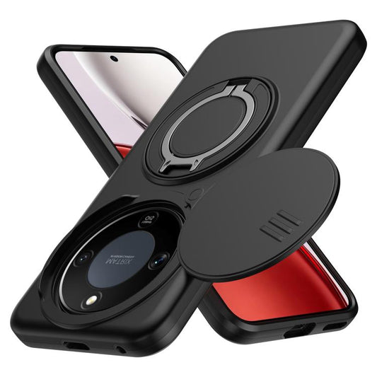 Camera Sliding Shield Magnetic Rotation Holder Phone Case, For Honor X9d 5G, For Honor 400 Smart 5G, For Honor X9c 5G