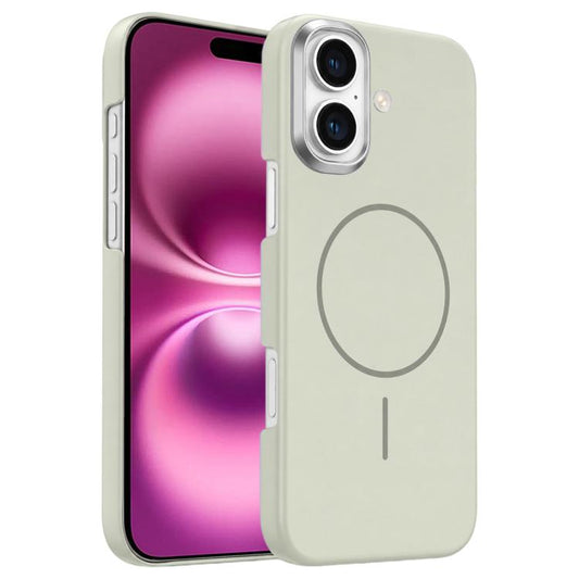 Gold Armor PC Thin Circle MagSafe Shockproof Phone Case, For iPhone 16 Plus, For iPhone 16  