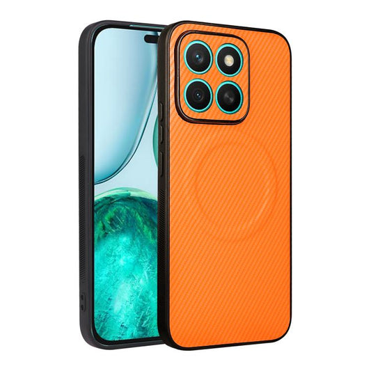 Precise Cutout Carbon Fiber Texture Vegan Leather Phone Case, For Honor Magic7, For Honor X8b  