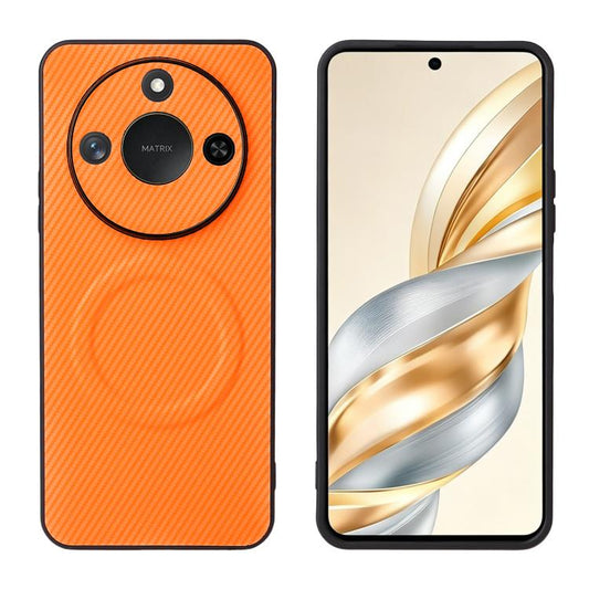 Precise Cutout Carbon Fiber Texture Vegan Leather Phone Case, For Honor X60 5G / X9c Smart 5G, For Honor Magic7, For Honor X8b  
