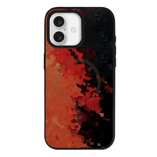 Camouflage Mosaic Detachable Dual Magnetic PC Hybrid TPU Phone Case, For iPhone 16 Plus, For iPhone 16, For iPhone 15 Pro Max  