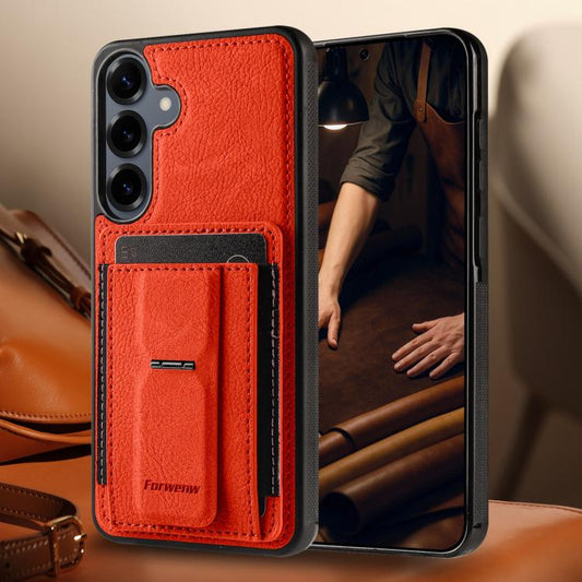 Forwenw F9 Holder Card Wallet PU Phone Case, For Galaxy A57 5G, For Galaxy A37 5G, For Galaxy A17 4G / 5G, For Galaxy A56 5G, For Galaxy A36 5G, For Galaxy A16  