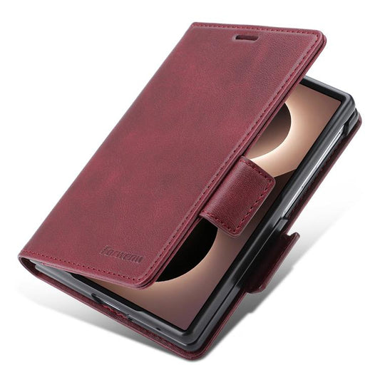 Forwenw F10 Dual-side Buckle Magnetic Vegan Leather Phone Case, For Galaxy Z Fold8 5G, For Galaxy Z Fold8 Ultra 5G, For Galaxy Z Fold7 5G, For Galaxy Z Fold6, For Galaxy Z Fold5, For Galaxy Z Fold4  