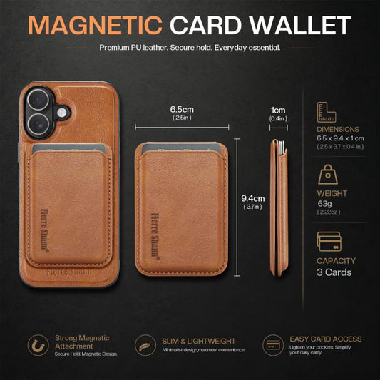 Fierre Shann Oil Wax Vegan Leather Magnetic Folding Card Wallet Phone Case, For iPhone 16, For iPhone 15 Pro Max, For iPhone 15 Pro, For iPhone 15 Plus / 14 Plus  