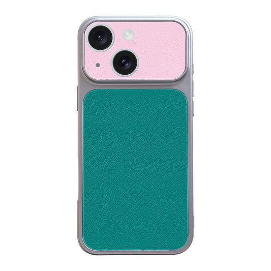 Corning Leather Textured Large Window Phone Case, For iPhone 15  