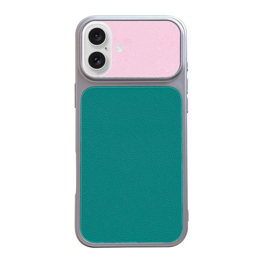 Corning Leather Textured Large Window Phone Case, For iPhone 16 Plus  