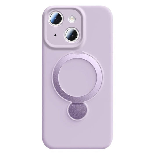 Liquid Silicone 360 Rotating Holder Magnetic Phone Case, For iPhone 15, For iPhone 14  