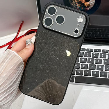 Electroplated Glitter Mirror Large Windows Phone Case, For iPhone 16, For iPhone 15 Pro Max, For iPhone 15 Pro  
