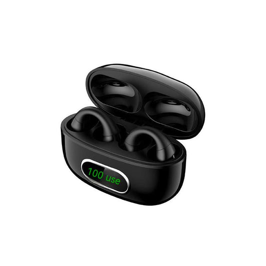 Ear-clip Real Wireless Digital Display Stereo Charging Warehouse Bluetooth Headset  