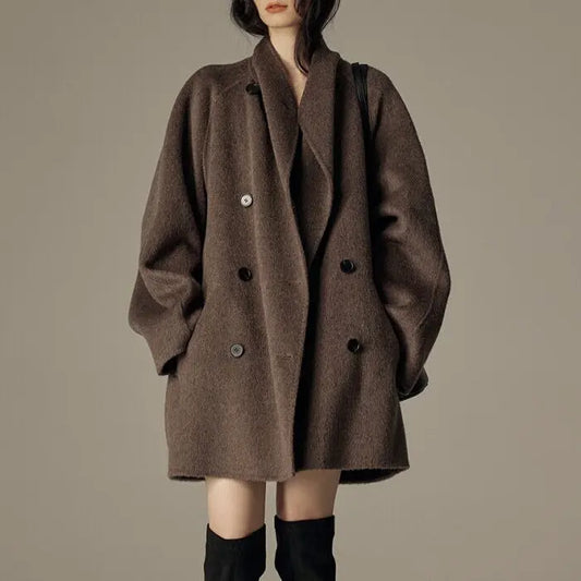 Elegant Winter Double-sided Wool Women's Coat  