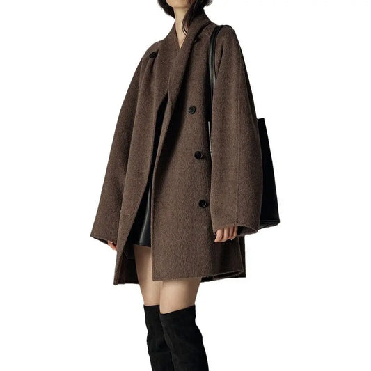 Elegant Winter Double-sided Wool Women's Coat  