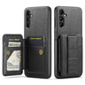 Fierre Shann Oil Wax Cow Leather Card Holder Back Phone Case, For Samsung Galaxy A15 5G, For Samsung Galaxy A55 5G, For Samsung Galaxy A35 5G, For Samsung Galaxy S24 Ultra 5G  
