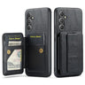 Fierre Shann Oil Wax Cow Leather Card Holder Back Phone Case, For Samsung Galaxy S24+ 5G, For Samsung Galaxy A25 5G, For Samsung Galaxy A23 5G, For Samsung Galaxy A24 5G  