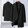 Handmade Double-faced Woolen Goods Mid-length Suit Collar Goose Down Removable Liner Casual Coat  